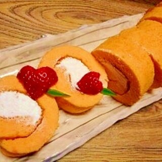 米粉とHK粉☆ロールケーキ